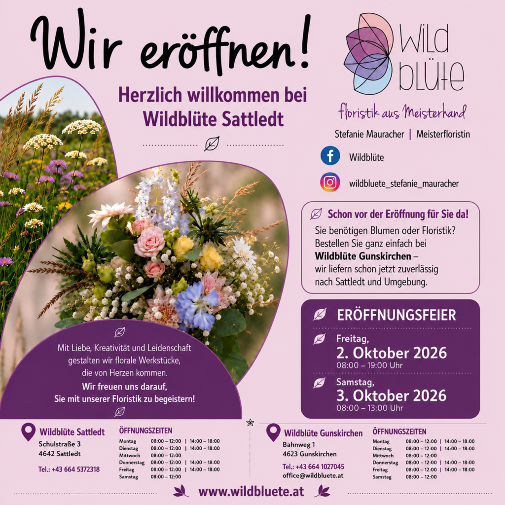 Wildbluete Eröffnung Sattledt